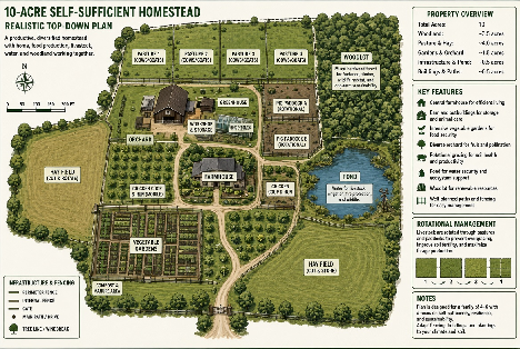 How Much Land Do You Need to Homestead